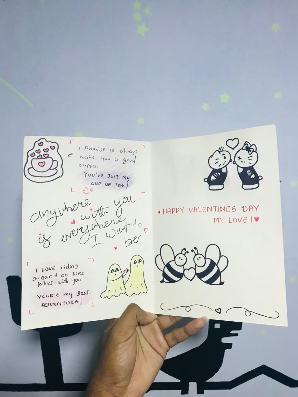 Bouquet with purple flowers